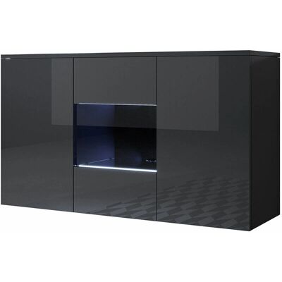 MUEBLES BONITOS Luke A2 Credenza Nera Lucida MUEBLES BONITOS Luke A2 Credenza Nera Lucida