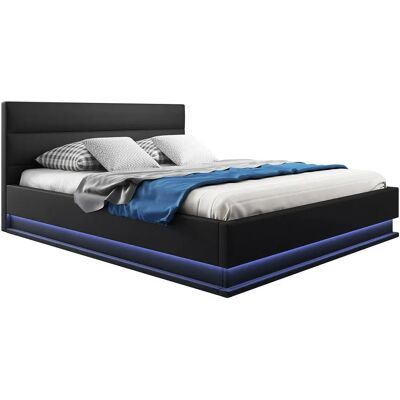 Cama Nitas de Muebles Bonitos - 150x190cm, Blanco, Madera y Polipiel Cama Nitas de Muebles Bonitos - 150x190cm, Blanco, Madera y Polipiel