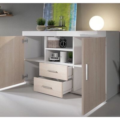 Buffet Roque de Muebles Bonitos - 2 Portes, 2 Tiroirs - 140x82x40 cm - Publicité Buffet Roque de Muebles Bonitos - 2 Portes, 2 Tiroirs - 140x82x40 cm - Publicité