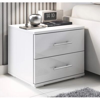 Comodino Beatriz di LETTIEMOBILI - Moderno Bianco con 2 Cassetti Comodino Beatriz di LETTIEMOBILI - Moderno Bianco con 2 Cassetti