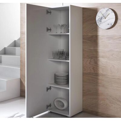 MUEBLES BONITOS Vitrine Blanche Luke V4 - Rangement mural - Publicité MUEBLES BONITOS Vitrine Blanche Luke V4 - Rangement mural - Publicité