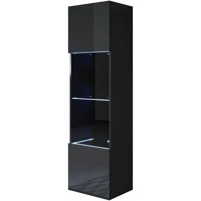 Muebles Bonitos Wandvitrine - Luke V6 Schwarz - 4 Fächer Muebles Bonitos Wandvitrine - Luke V6 Schwarz - 4 Fächer