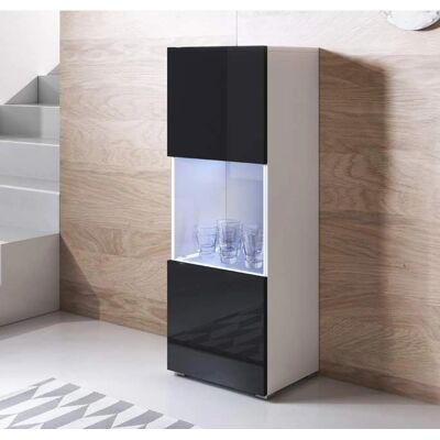 Muebles Bonitos Vitrina Blanca con LED 3 Compartimentos - Vitrina Muebles Bonitos Vitrina Blanca con LED 3 Compartimentos - Vitrina