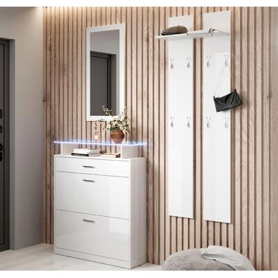 MUEBLES BONITOS Paola Conjunto de Entrada Blanco MUEBLES BONITOS Paola Conjunto de Entrada Blanco