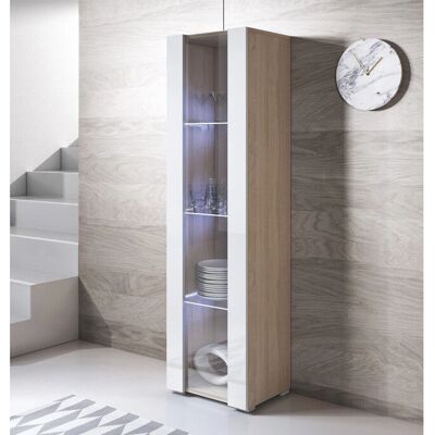 LETTIEMOBILI Vitrine Sonoma LED Murale 4 Compartiments - Vitrine Murale - Publicité LETTIEMOBILI Vitrine Sonoma LED Murale 4 Compartiments - Vitrine Murale - Publicité
