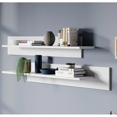 MUEBLES BONITOS Estela Mensole da Parete Bianche - Wall Shelves MUEBLES BONITOS Estela Mensole da Parete Bianche - Wall Shelves