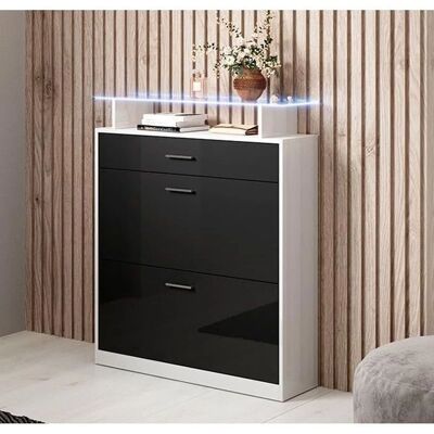 Muebles Bonitos Paola Eingangs Schuhschrank mit LED-Beleuchtung Muebles Bonitos Paola Eingangs Schuhschrank mit LED-Beleuchtung