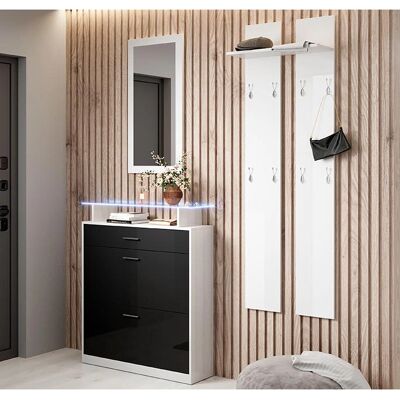 Muebles Bonitos - Eingangsset mit Spiegel und Kleiderhaken Muebles Bonitos - Eingangsset mit Spiegel und Kleiderhaken