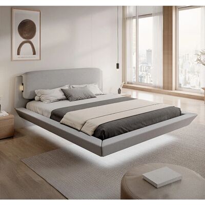 Lit Diana flottant gris 180x200 - lit - Publicité Lit Diana flottant gris 180x200 - lit - Publicité