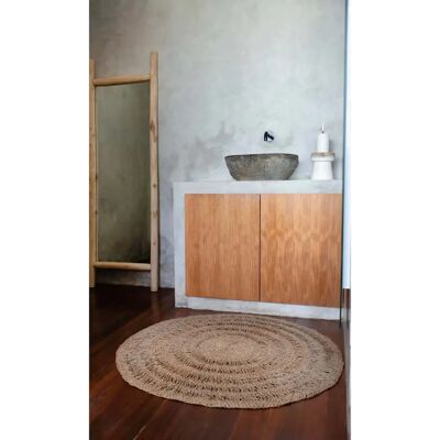 Tapis Bazar Bizar en Herbes Marines - Naturel - 100x100cm - Publicité Tapis Bazar Bizar en Herbes Marines - Naturel - 100x100cm - Publicité