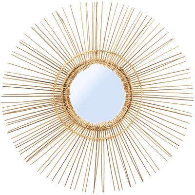 Bazar Bizar Natürlicher Rattan Spiegel D85 - Wandspiegel Bazar Bizar Natürlicher Rattan Spiegel D85 - Wandspiegel