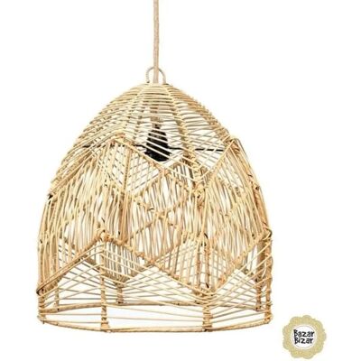 Bazar Bizar Natürliche Rattan Pendelleuchte - Handgefertigte Boho Lampe Bazar Bizar Natürliche Rattan Pendelleuchte - Handgefertigte Boho Lampe