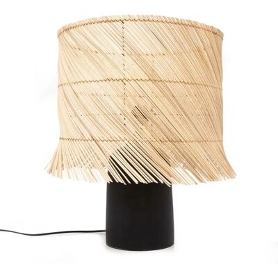 Bazar Bizar Natürliche Schwarze Rattan Tischlampe - Tischlampe Bazar Bizar Natürliche Schwarze Rattan Tischlampe - Tischlampe