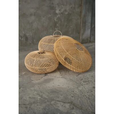 Bazar Bizar Pendelleuchte aus Rattan 60x40 - Natur - L Bazar Bizar Pendelleuchte aus Rattan 60x40 - Natur - L