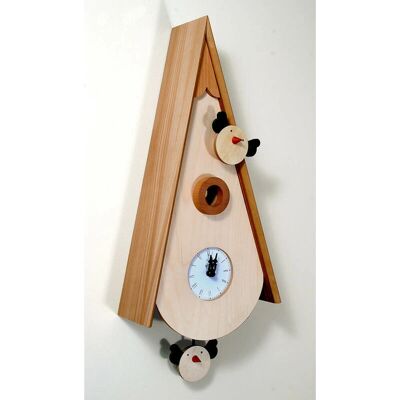 Orologio a cucù da parete in faggio e betulla Pirondini - Design Irene Guerrieri Orologio a cucù da parete in faggio e betulla Pirondini - Design Irene Guerrieri