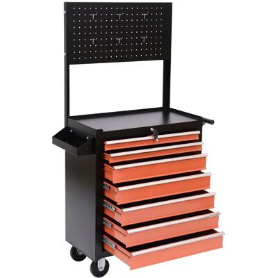 BENZONI - Carrello Porta Utensili Nero Arancione 61.5x33x76 cm - Nero Arancione - Carrello utensili BENZONI - Carrello Porta Utensili Nero Arancione 61.5x33x76 cm - Nero Arancione - Carrello utensili