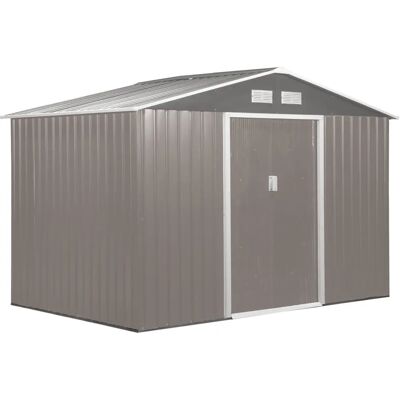 GIORDANOSHOP - Casetta da Giardino in Metallo Grigio 277x191x192 cm GIORDANOSHOP - Casetta da Giardino in Metallo Grigio 277x191x192 cm