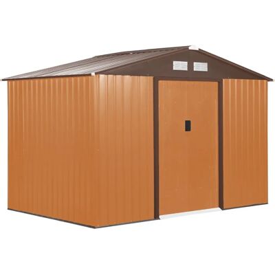 GIORDANOSHOP Casetta da giardino in metallo Ocra 277x191x192 cm - Casetta da giardino GIORDANOSHOP Casetta da giardino in metallo Ocra 277x191x192 cm - Casetta da giardino