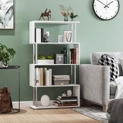 BENZONI - Libreria Moderna 4 Ripiani Bianco 80x30x145 cm BENZONI - Libreria Moderna 4 Ripiani Bianco 80x30x145 cm