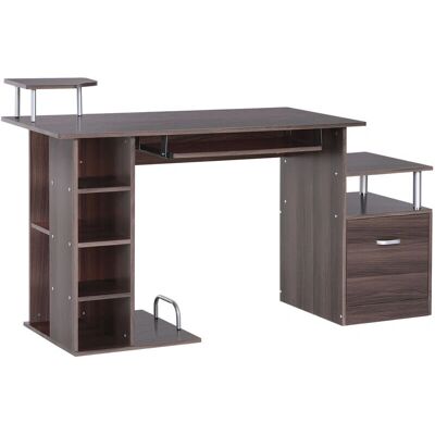 BENZONI - Scrivania Ufficio PC Legno Marrone Scuro BENZONI - Scrivania Ufficio PC Legno Marrone Scuro