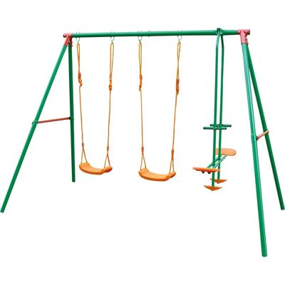 Set Altalene Bauer - Struttura in Acciaio Verniciato per Bambini 3-10 Set Altalene Bauer - Struttura in Acciaio Verniciato per Bambini 3-10