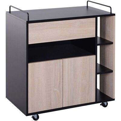 BENZONI - KitchenCart - Rovere - Nero - Kitchen Cart BENZONI - KitchenCart - Rovere - Nero - Kitchen Cart