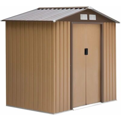 GIORDANOSHOP - Capanna da giardino in acciaio 213x127x185 cm - Stoccaggio attrezzi GIORDANOSHOP - Capanna da giardino in acciaio 213x127x185 cm - Stoccaggio attrezzi