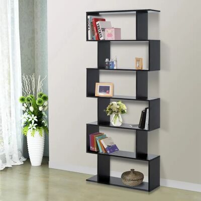 Unknown - Libreria Design Moderno - Nero - 80x23x192 cm - Libreria Unknown - Libreria Design Moderno - Nero - 80x23x192 cm - Libreria