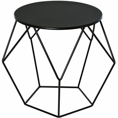 BENZONI Tavolino Nero con Design Geometrico - Tavolino BENZONI Tavolino Nero con Design Geometrico - Tavolino