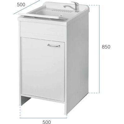 Lavatoio mobile in PVC Forlani - Mobile Lavatoio - PVC resistente all'acqua, 1 anta Lavatoio mobile in PVC Forlani - Mobile Lavatoio - PVC resistente all'acqua, 1 anta