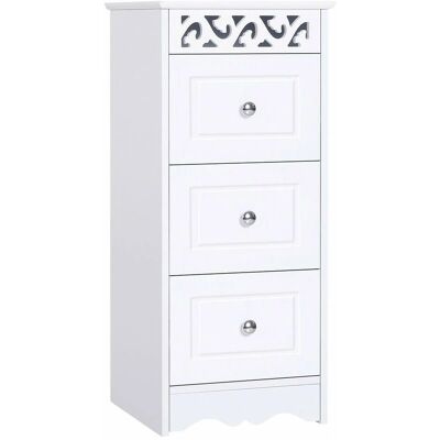BENZONI - Mobiletto Bagno con 3 Cassetti - 30x30x68.5 cm - Bianco - Mobile bagno BENZONI - Mobiletto Bagno con 3 Cassetti - 30x30x68.5 cm - Bianco - Mobile bagno