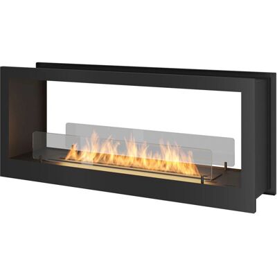 GIORDANOSHOP Caminetto a bioetanolo 120x50 cm Bifacciale 2 Side 1200 Nero con Vetro GIORDANOSHOP Caminetto a bioetanolo 120x50 cm Bifacciale 2 Side 1200 Nero con Vetro