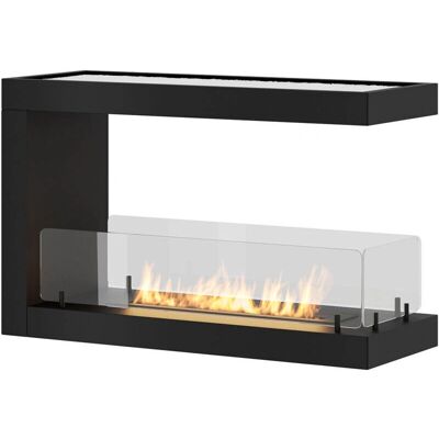 GIORDANOSHOP Camino a Bioetanolo - 80x50 cm Incasso Trifacciale Nero con Vetro GIORDANOSHOP Camino a Bioetanolo - 80x50 cm Incasso Trifacciale Nero con Vetro