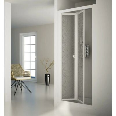 DORINI - Porta Doccia 95 cm - 1 Anta Scorrevole - Bianco DORINI - Porta Doccia 95 cm - 1 Anta Scorrevole - Bianco