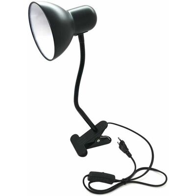 Lampada da Scrivania Universo - Braccio Flessibile con Pinza E27 - Nero Lampada da Scrivania Universo - Braccio Flessibile con Pinza E27 - Nero