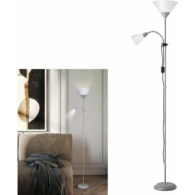 UNIVERSO - Piantana lampada da terra 2xE27 - Silver - Piantana UNIVERSO - Piantana lampada da terra 2xE27 - Silver - Piantana
