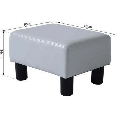 BENZONI - Pouf 40x30x24 cm Bianco - Pouf BENZONI - Pouf 40x30x24 cm Bianco - Pouf