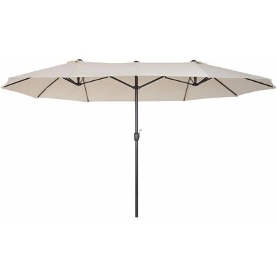 GIORDANOSHOP - Ombrellone doppio da giardino 4,6x2,7m Beige - Ombrello GIORDANOSHOP - Ombrellone doppio da giardino 4,6x2,7m Beige - Ombrello
