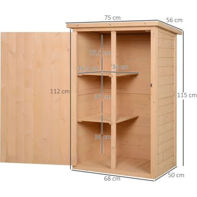 GIORDANOSHOP Modello 75x56x115cm Capanno da Giardino - Legno FSC GIORDANOSHOP Modello 75x56x115cm Capanno da Giardino - Legno FSC