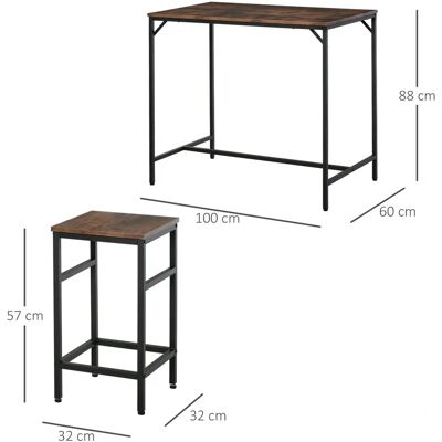 Set Tavolo Alto Stile Industriale GiordanoShop con 4 Sgabelli Set Tavolo Alto Stile Industriale GiordanoShop con 4 Sgabelli