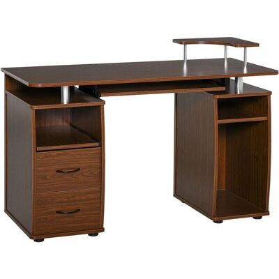 GIORDANOSHOP - Scrivania da Ufficio con Porta PC - Noce Marrone GIORDANOSHOP - Scrivania da Ufficio con Porta PC - Noce Marrone