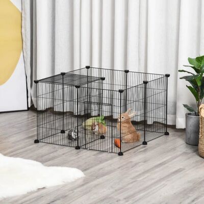 GIORDANOSHOP - Gabbia conigli 105x70x45 cm Metallo Nero GIORDANOSHOP - Gabbia conigli 105x70x45 cm Metallo Nero