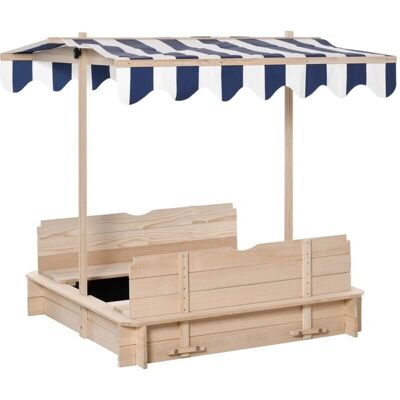 GIORDANOSHOP Casetta di sabbia in cedro bianco e blu con tetto - Gioco all'aperto GIORDANOSHOP Casetta di sabbia in cedro bianco e blu con tetto - Gioco all'aperto
