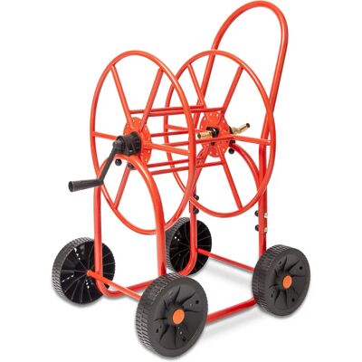 GIORDANOSHOP - Carrello Avvolgitubo - 80m Acciaio Rosso GIORDANOSHOP - Carrello Avvolgitubo - 80m Acciaio Rosso