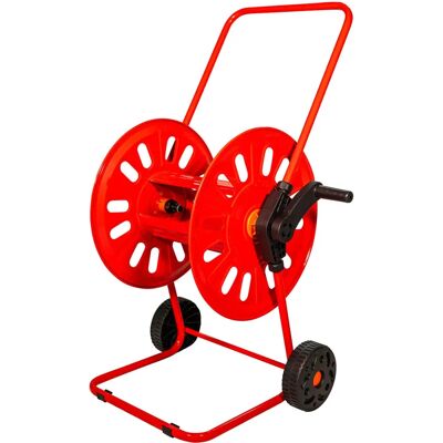 Carrello per tubo da giardino GiordanoShop - 80m in acciaio con attacchi rapidi Carrello per tubo da giardino GiordanoShop - 80m in acciaio con attacchi rapidi
