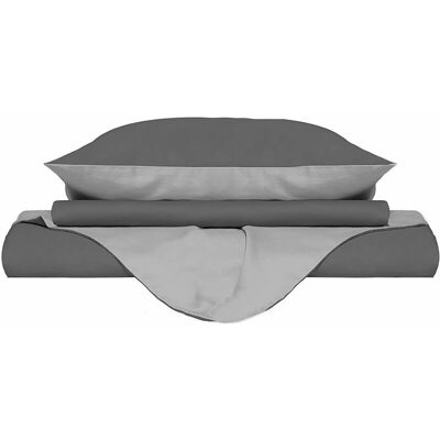 GIORDANOSHOP Set Lenzuola Singolo - Grigio Chiaro / Fumo GIORDANOSHOP Set Lenzuola Singolo - Grigio Chiaro / Fumo