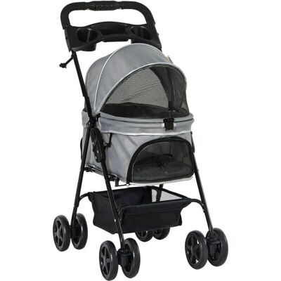 GIORDANOSHOP - Carrello per Cani Piccoli 67x45x96 cm Acciaio Oxford Grigio GIORDANOSHOP - Carrello per Cani Piccoli 67x45x96 cm Acciaio Oxford Grigio