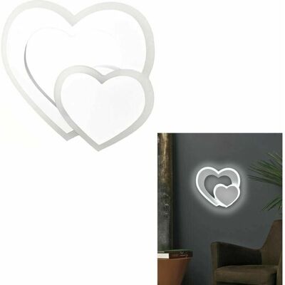 Universo Applique a Forma Di Cuore 2 Cuori In Vetro LED 12W Universo Applique a Forma Di Cuore 2 Cuori In Vetro LED 12W