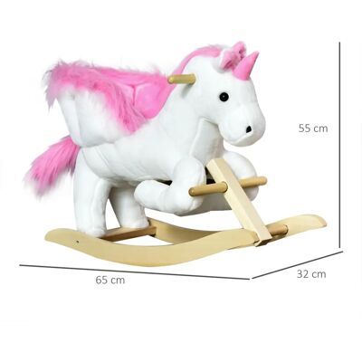 Unknown - Unicorno Bianco - Peluche - Rocking Horse Unknown - Unicorno Bianco - Peluche - Rocking Horse