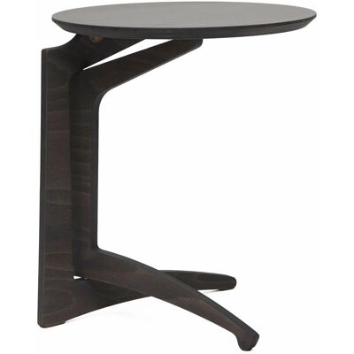 GiordanoShop Tavolino Pieghevole Ø43x51cm Legno Grigio Scuro GiordanoShop Tavolino Pieghevole Ø43x51cm Legno Grigio Scuro